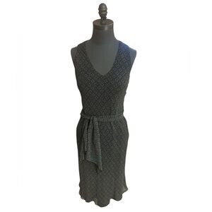 Ann Taylor Petite 4 Silk Geometric Midi Dress
